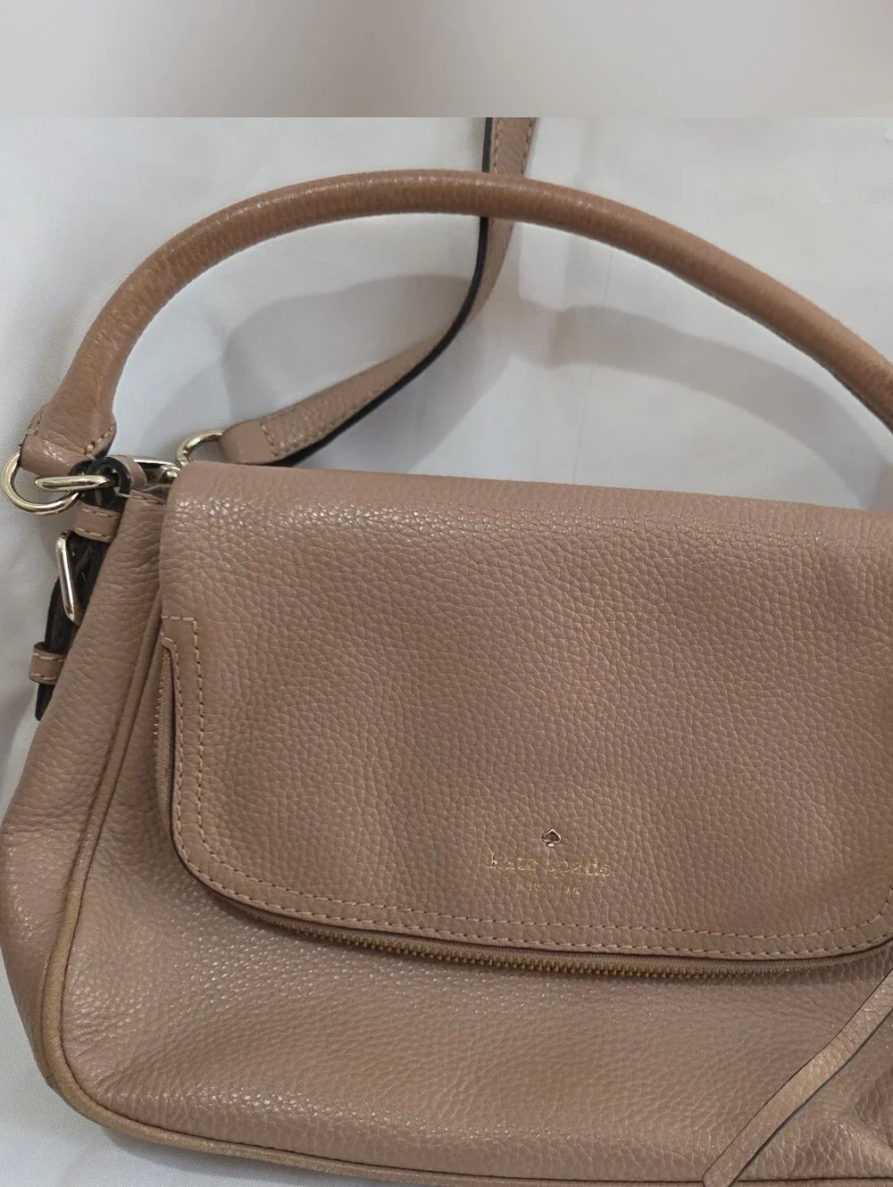 Kate Spade Boerum Place Devin Pebbled Leather Satchel Crossbody Bag